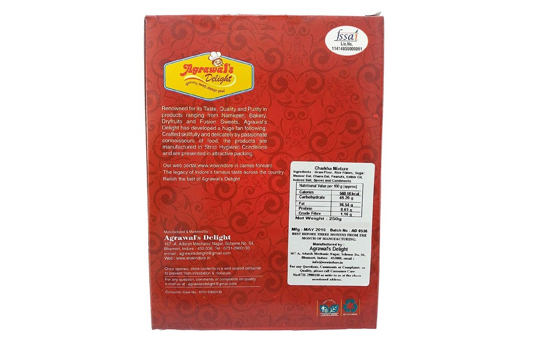 Agrawal's Delight Charkha Mixture    Box  750 grams